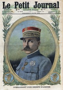 Első világháború 1914-1918 (14-18. háború). Auguste Dubail tábornok (1851-1934) portréja. A „Le Petite Journal”-ban, 1916.05.03. Magángyűjtemény alkotó: Anonymous Anonymous