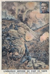 Első világháború 1914-1918 (14-18. háború). Fort de Vaux hősies védelme Sylvain Eugene Raynallal (1867-1939) zászlóaljvezetővel. A "" Le Petite Journalban" alkotó: Anonymous Anonymous