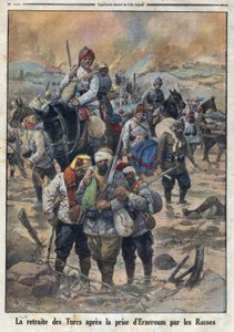 Első világháború 1914-1918 (14-18. háború). A törökök visszavonulása, miután az oroszok bevették Erzerumot. A „Le Petite Journal”-ban, 1916.02.27. Magángyűjtemény alkotó: Anonymous Anonymous