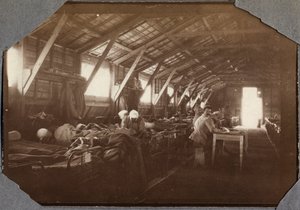 Első világháború 1914-1918: sebesült francia katonák laktanya Couville-ben a La Manche csatornában, Alsó-Normandia (Alsó-Normandia), Franciaország. Névtelen fényképezés 1917. május Magángyűjtemény, Stella. alkotó: Anonymous Anonymous