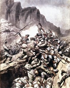 Első világháború: „” összecsapások olasz alpesi vadászok (alpino vagy alpini) és az osztrák-magyar hadsereg katonái között Val d
