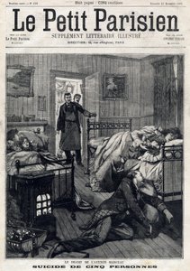Öt öngyilkosság a párizsi Avenue Marceau-n. A „” Le Peute Parisien”-ben 1897.11.21-én. Magángyűjtemény alkotó: Anonymous Anonymous