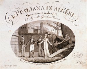 Gioachino Rossini operájának Az algíri olasz lány frontképe alkotó: Anonymous Anonymous