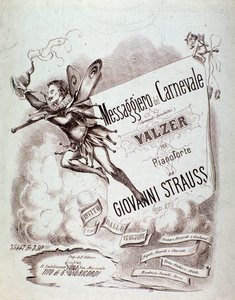 Johann Strauss Carnevals-Botschafter (270 éves) partitúrájának frontképe alkotó: Anonymous Anonymous