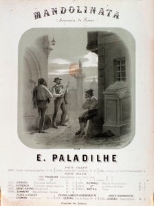 E Paladilhe Mandolibata zenéjének frontképe alkotó: Anonymous Anonymous