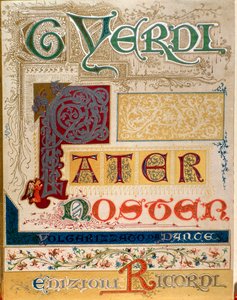 Giuseppe Verdi Pater noster kottájának frontképe alkotó: Anonymous Anonymous