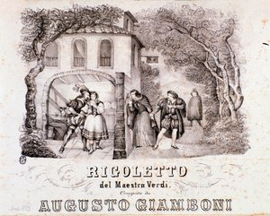Giuseppe Verdi Rigoletto-operájának frontképe alkotó: Anonymous Anonymous