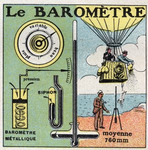 Gáznyomás: a fém barométer. 1925 névtelen illusztrációja. Magángyűjtemény. alkotó: Anonymous Anonymous