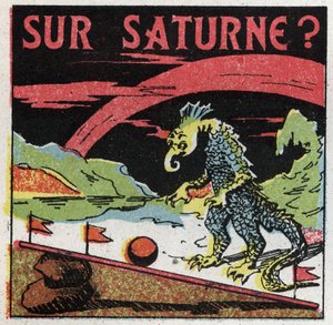 Kegyelem: tömegmérték a Szaturnuszon. 1925 névtelen illusztrációja. Magángyűjtemény. alkotó: Anonymous Anonymous