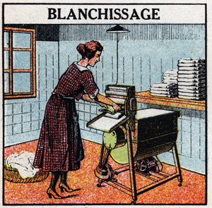 Elektromos háztartási felhasználás: meszelés. Névtelen illusztráció 1925-ből. Magángyűjtemény. alkotó: Anonymous Anonymous