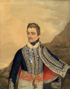 Jozef Antoni Poniatowski (1763-1813) - Jozef Poniatowski herceg - Névtelen - 1807 - Akvarell, gouache papíron - 26,5x21 - Magángyűjtemény alkotó: Anonymous Anonymous