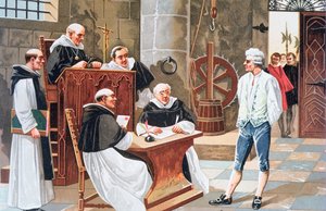 Miguel Serveto spanyol teológus ginebrai bíróságának ítélete, amely 1553-ban az eretnekségért máglyán való elégetésre ítélte. alkotó: Anonymous Anonymous