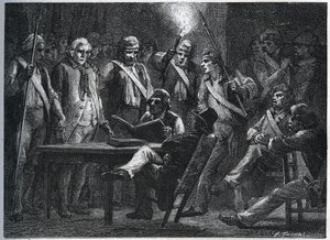 A Maillard-udvar a forradalom alatt (Stanislas Marie Maillard alkotó: Anonymous Anonymous