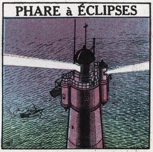 Fényjelek: Eclipses Lighthouse. 1925 névtelen illusztrációja. Magángyűjtemény. alkotó: Anonymous Anonymous