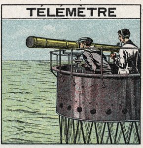 Fényreflexió: a navigációhoz használt távmérő. Névtelen illusztráció 1925-ből. Magángyűjtemény. alkotó: Anonymous Anonymous