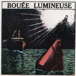 Fényjelek: fénybója. 1925 névtelen illusztrációja. Magángyűjtemény. alkotó: Anonymous Anonymous