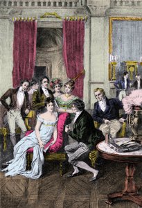 Irodalmi szalon: „” Madame Recamier körül”” Madame Juliette Recamier (1777-1849) irodalmi és politikai személyiségekkel körülvéve: Charles Nodier (1780-1844), Francois Rene de Chateaubriand vikomt (1768-1848), Sophie Gay (1727-188). ), Benjamin Constant alkotó: Anonymous Anonymous