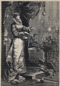 Lucrezia Borgia a Vatikánban – metszet Oscar Pio „Lucrezia Borgia” című művéből – 1883 alkotó: Anonymous Anonymous