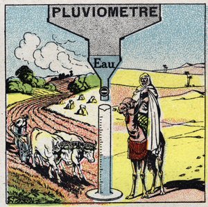 Meteorológia: az eső hatása az éghajlatra, az eső felhasználása. Névtelen illusztráció 1925-ből. Magángyűjtemény. alkotó: Anonymous Anonymous
