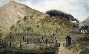 Napóleon temetője a Szent Ilonán - Anonymous - 1833 - Akvarell, papír - 67,6x115,3 - Magángyűjtemény alkotó: Anonymous Anonymous
