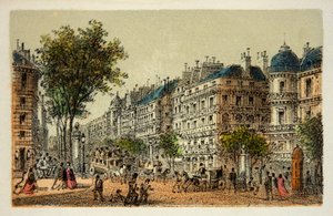 Párizs 1874: Boulevard des Italians, Magángyűjtemény alkotó: Anonymous Anonymous