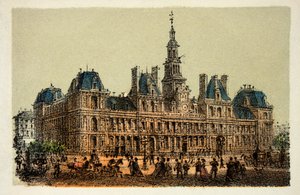 Párizs 1874: Városháza, Magángyűjtemény alkotó: Anonymous Anonymous