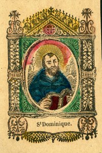 Jámbor kép: Szent Domonkos, a domonkos rend alapítója (Epinal print) alkotó: Anonymous Anonymous