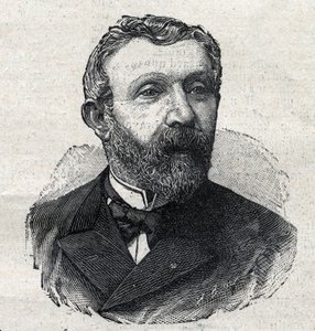 Alfred Mezieres (1826-1915) francia irodalomtörténész, újságíró és politikus portréja. Metszet a "Le Petit Parisien"-ben alkotó: Anonymous Anonymous