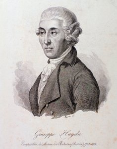 Joseph Haydn (1732-1809) osztrák zeneszerző portréja Metszet. 19. századi Magángyűjtemény alkotó: Anonymous Anonymous