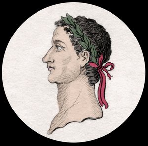 Caius Caesar Germanicus, Caligula (12-41), római császár portréja. századi metszet. milánói alkotó: Anonymous Anonymous