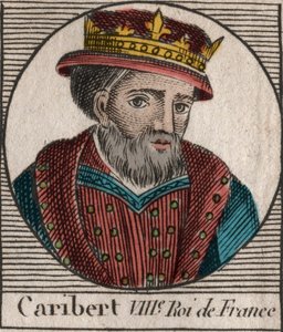Caribert, a frankok királyának (561-567) portréja – Caribert vagy Charibert († 567) frankok királya – metszet az „Instruction sur l