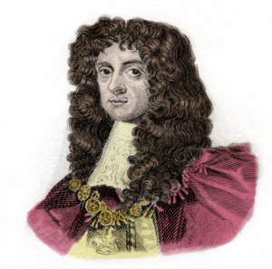 II. Károly (1630-1685) angol király portréja A XIX. századi metszet. milánói alkotó: Anonymous Anonymous