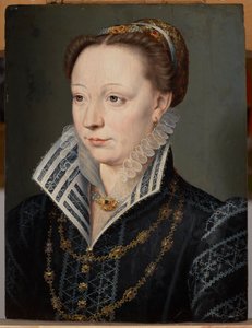 Claude Catherine de Clermont-Tonnerre, Retz hercegnő (1543–1603) portréja, 1571 körül (olaj, tábla) alkotó: Anonymous Anonymous