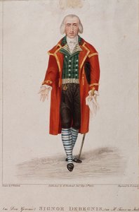 Don Geronio portréja Dennis tolmácsolásában, A török Olaszországban szereplője, Gioachino Rossini operája alkotó: Anonymous Anonymous