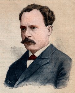 Eugene Turpin (1848-1927), robbanóanyagokra szakosodott vegyész portréja. Metszet „” Le petit Parisien”” 1891-ből. Magángyűjtemény. alkotó: Anonymous Anonymous