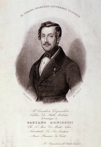 Gaetano Donizetti portréja (metszet) alkotó: Anonymous Anonymous