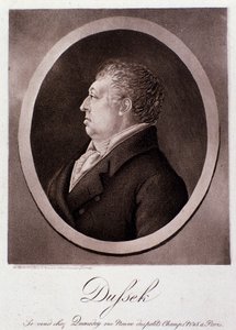 Jan Ladislav Dussek portréja (metszet) alkotó: Anonymous Anonymous