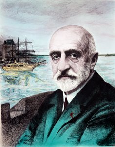 Jean Baptiste Charcot (1867-1936) orvos, a sarki zónák felfedezője portréja. 20. századi Magángyűjtemény alkotó: Anonymous Anonymous