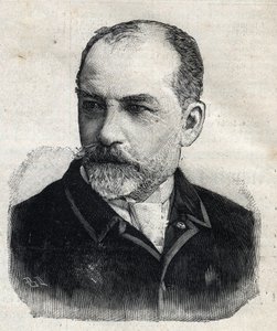 Leon Bonnat (1833-1922), francia festő, a Societe des Artistes Français akkori elnöke portréja. Metszet a „Le Peute Parisien”-ben alkotó: Anonymous Anonymous