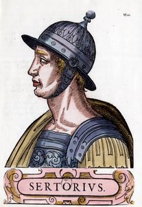 Quintus Sertorius (Kr. e. 123-72), római hadvezér portréja. Metszés. Magángyűjtemény. alkotó: Anonymous Anonymous