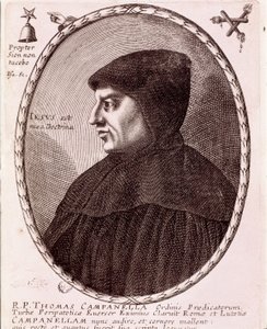 Tommaso Campanella dominikánus szerzetes és filozófus portréja. Metszés. alkotó: Anonymous Anonymous