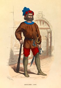 Geolier portréja Párizsban 1490-ben, metszet - magángyűjtemény alkotó: Anonymous Anonymous
