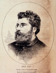 Georges Bizet angol zeneszerző portréja (Fénykép után rajz alkotó: Anonymous Anonymous