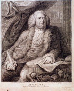 William Boyce angol zeneszerző portréja (metszet. 18. század) alkotó: Anonymous Anonymous