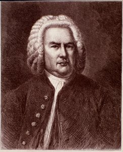 Johann Sebastian Bach német zeneszerző portréja (metszet. XIX. század) alkotó: Anonymous Anonymous