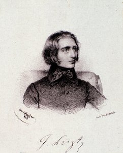 Liszt Ferenc (1811-1886) magyar zeneszerző portréja Metszet. 19. század. Milánói magángyűjtemény alkotó: Anonymous Anonymous