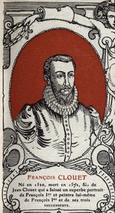 Francois Clouet (1510-1572) francia festő portréja, metszet 1914-ből. alkotó: Anonymous Anonymous