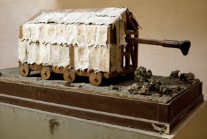 Egy hívő rekonstrukciója, egy karthágói eredetű, majd a római légiósok által átvett hadigépezet. Rome Museo della Civilta Romana alkotó: Anonymous Anonymous