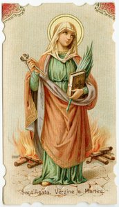 Szicíliai Szent Agata (metszet alkotó: Anonymous Anonymous