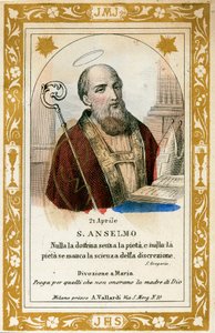 Szent Anzelm (metszet alkotó: Anonymous Anonymous